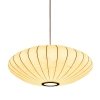 Dekoracyjna nowoczesna biała lampa wisząca designerska skandynawska owalna tkaninowy abażur 60cm SILK ST-2328-60 Step Into Design